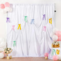 White Wedding Backdrop Curtain : 2 Panels 5.8×8ft Backdrop DIY Creative by SoarDream