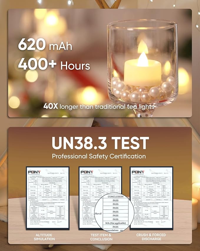 Homemory 24pcs Flameless LED Tea Lights - Image 5