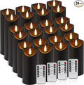 24 Pack Halloween Decoration Flickering Flameless Candles, Battery Operated LED by YOROXRG