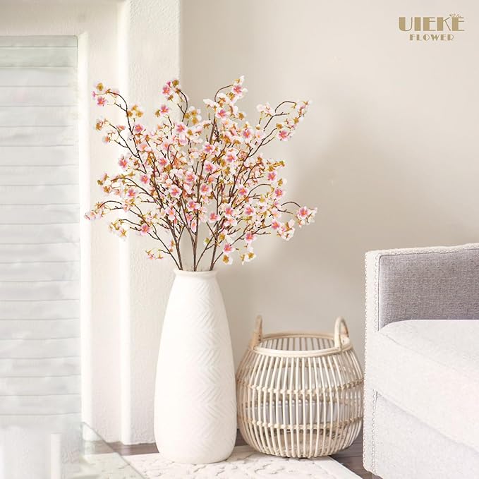 Uieke Silk Cherry Blossom Branches, 40.5in Artificial Cherry Blossom Flowers - Image 3