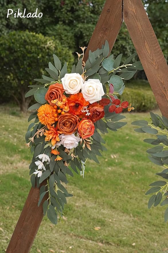 Faux Flower Swag Set of 2 for Wedding Welcome Signs Floral Swag Wedding - Image 7