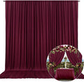 10 x 10 Feet Burgundy Backdrop Curtain by ZEBMOON