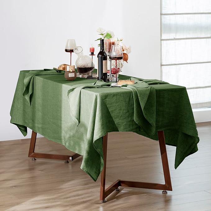 Talasily Linen Tablecloth 100% Pure Linen Table Cloth 60x108 Inches Rectangle - Image 2