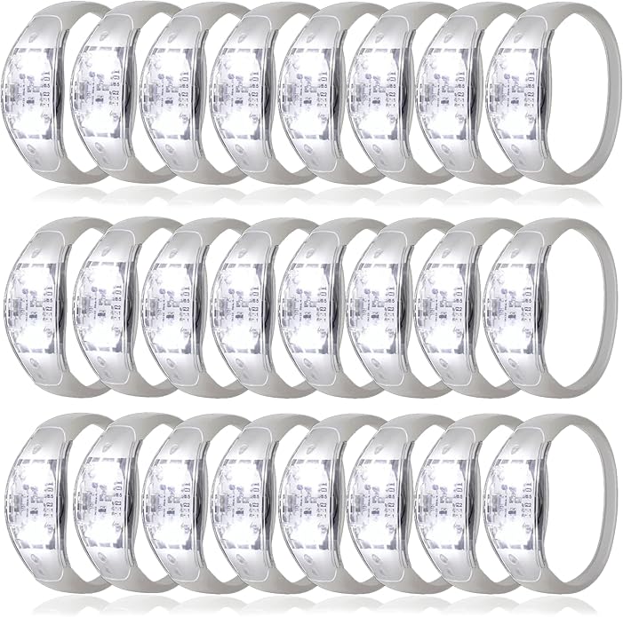 100 Pcs LED Bracelets Sound Activated by Dhseinat