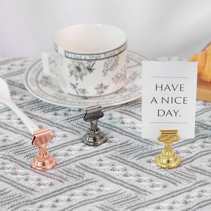 Urban Deco 16PK Table Number Holders Place Card Holders 1.7 Inch Table Card - Image 6