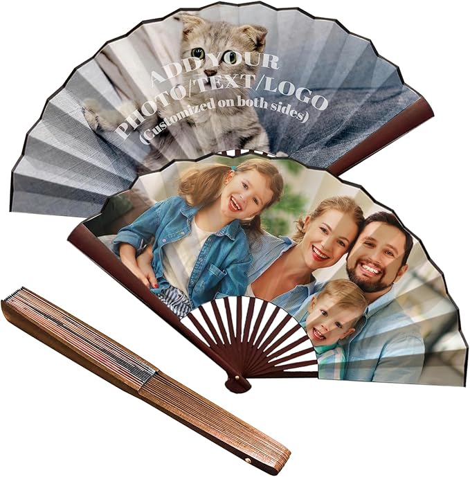 Decorative Folding Fans Personalized Fans Custom Fans Handheld Clack Fans by Unknown
