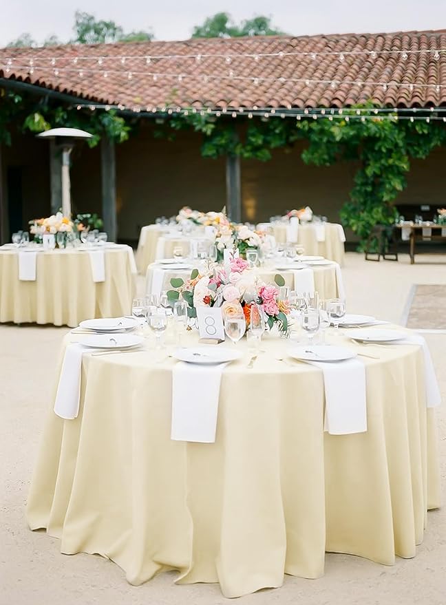 12 Pack 120 Inch Round Tablecloth, Washable Tablecover - Image 7