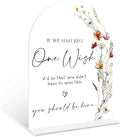 Boho Floral Wedding Memorial Sign, 6 x 8 Inch White Arch Acrylic Wedding Sign by Qoqxjodd