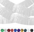 4 Pack Iridescent Float Fringe Curtains, Metallic Foil Fringe Garland Shiny by ILHSTY