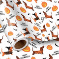 LeZakaa Halloween Dachshund Wrapping Paper Roll, Cute Dachshund Dogs by LeZakaa