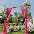 Hot Pink Wedding Arch Draping Fabric 29" x 20 FT Wedding Drapes by DeZerlor