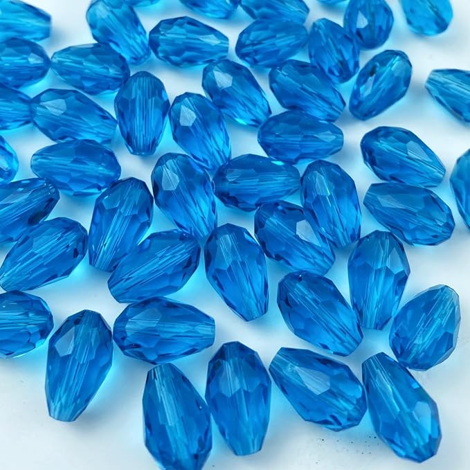 200pcs 4x6mm Teardrop Crystal Glass Beads Vertical Hole Faceted Glass Teardrop by ChooseBeadsChooseHonkoolly