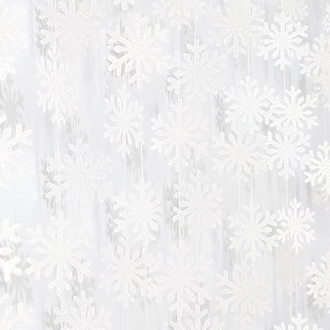 Snowflake-Snow White Christmas Party-Decoration Garland - 52ft Frozen Winter by Hugfond