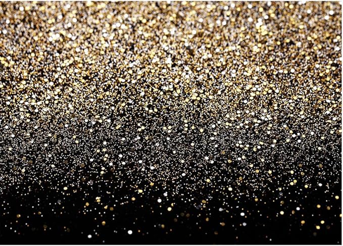 SJOLOON Black and Gold Backdrop Gold Spots Backdrop Vinyl Photography Backdrop by SJOLOON