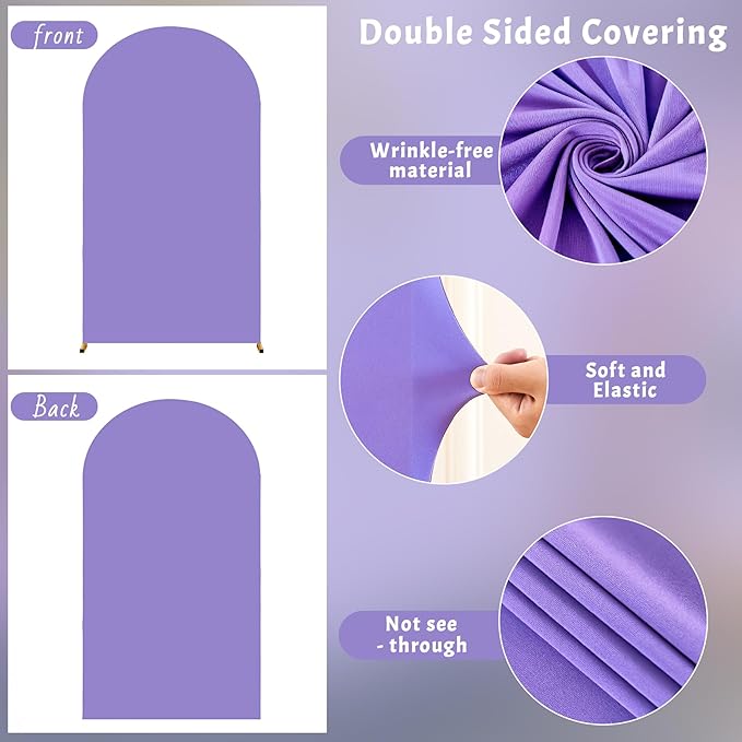7.2FT Lavender Arch Backdrop Cover - Image 3