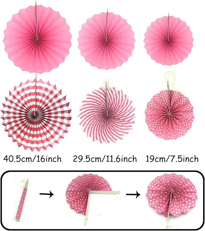 ZERODECO Party Decoration, Pom Poms Flowers, Garlands String Polka Dot and - Image 2