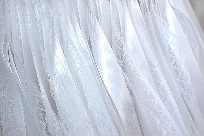 Kingsnow 100 Pieces Lace Wedding Ribbon Wands - Image 5