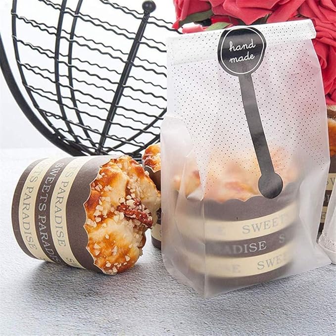 Cookie Bags for Packaging, Searik Translucent Plastic Cellophane Pastry Treat - Image 3