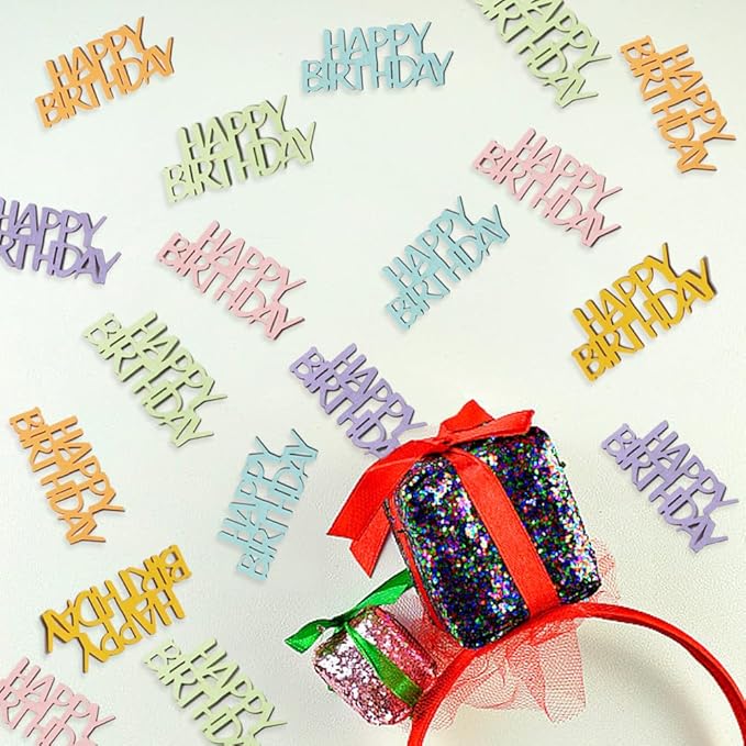 Multi-color Birthday Confetti Happy Birthday Party Table Decorations Cute - Image 2