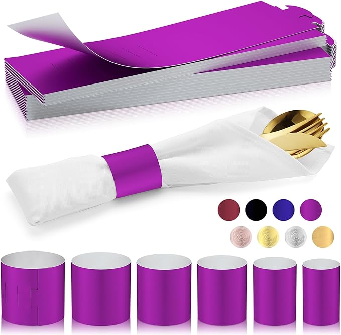 Polymer Material Reusable Napkin Band, Glue-Free Tear-Proof Water Resistant by Unknown