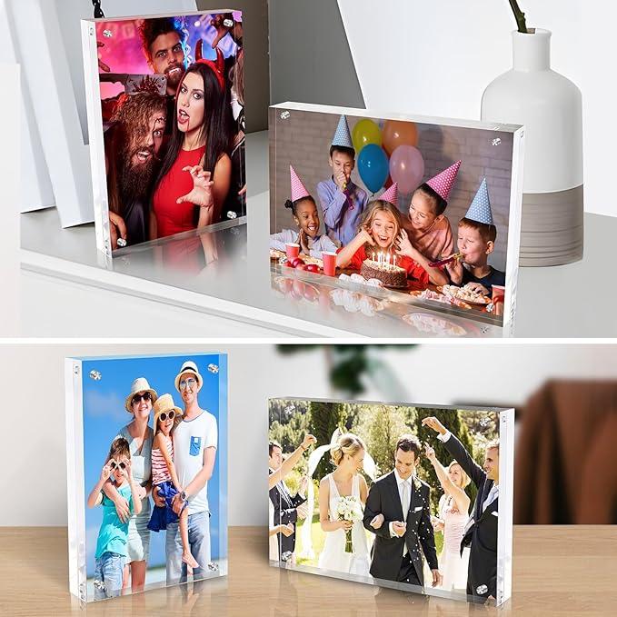 8x10 Inches Acrylic Picture Frames 1 Pack, Double Sided Magnetic Photo Frames - Image 2