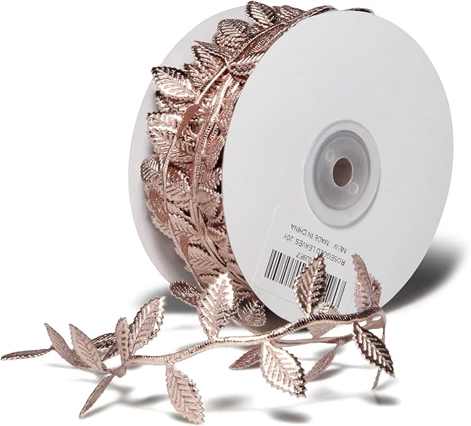 BASOKAN Rose Gold Leaves Ribbon by BASOKAN