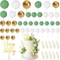 MIAHART Ball Cake Toppers Boho Grass Cake Topper Ball Cake Insert Decoration by MIAHART