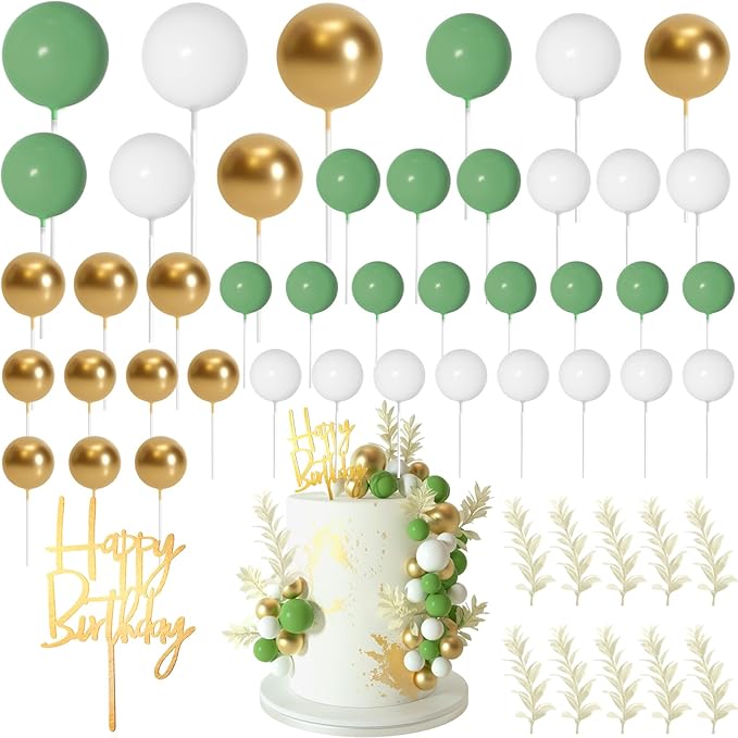 MIAHART Ball Cake Toppers Boho Grass Cake Topper Ball Cake Insert Decoration by MIAHART