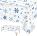 1 Pieces Snowflake Christmas Party Tablecloth Decorations, Plastic White by JectivsPartyDecorations