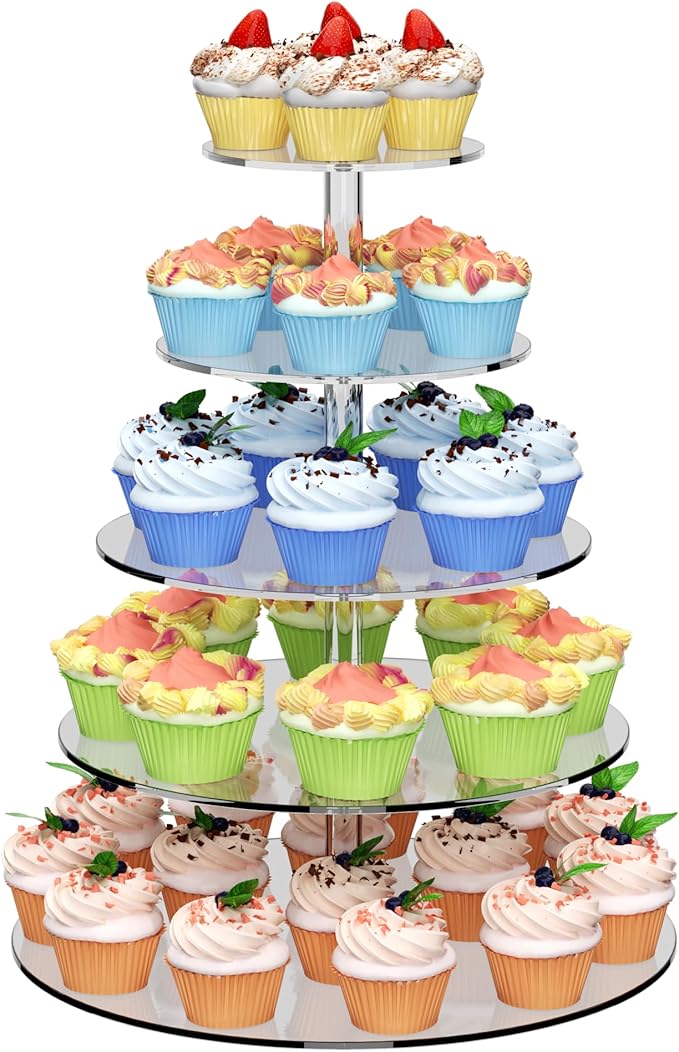 weddingwish 5 Tier Round Cupcake Stand by weddingwish