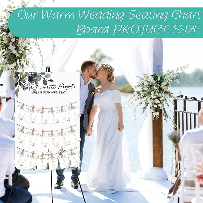 Pinkunn Greenery Wedding Seating Chart - Image 4