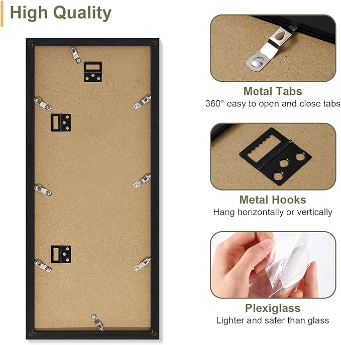 Vittanly 8x20 Collage Picture Frame, Displays 4Pcs 4x6 Pictures - Image 7
