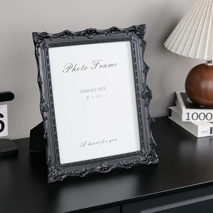Cuspin 8x10 Black Picture Frame, Handcrafted Resin Frame - Image 2