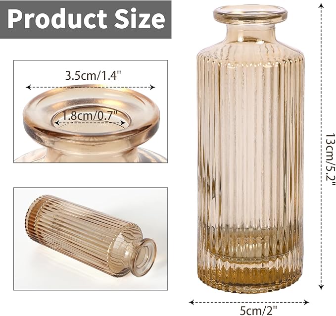 Glass Bud Vases Set of 20, Living Bud Vases, Small Bud Vase in Bulk, Mini - Image 4