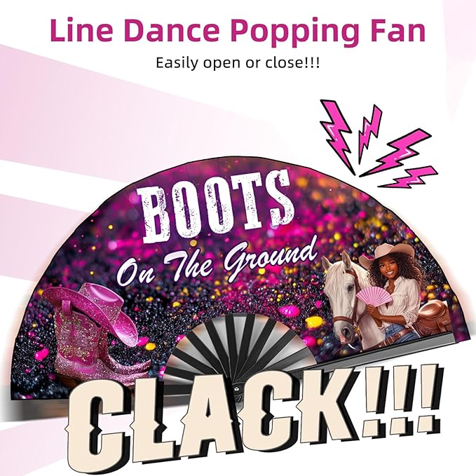 Boots on The Ground Hand Fan, 2 Pack Clacking Fans - Image 4