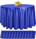 fani 12 Pack 120 Inch Royal Blue Satin Tablecloth by fani