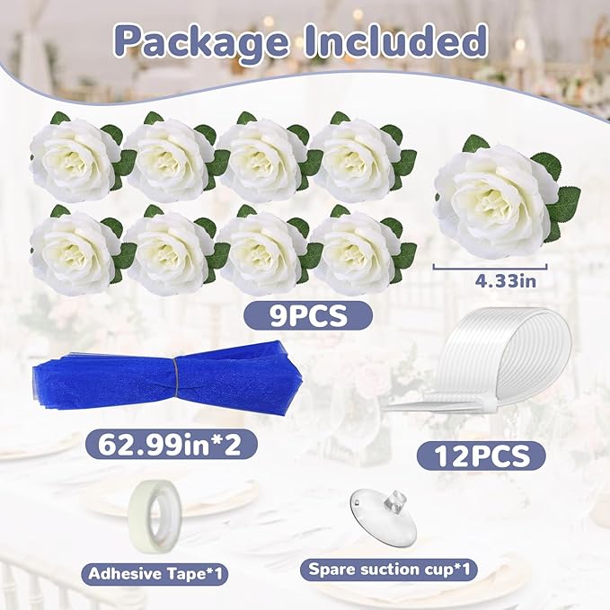 Wedding Car Flower Decoration, Just Married Automotive Ornament Accessores - Image 2