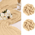 2 Pack Cheesecloth Table Runner 10Ft Christmas Gauze Boho Table Runners by HOME