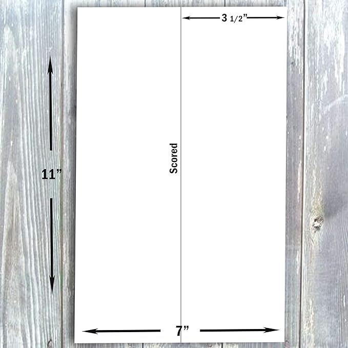 Hamilco Blank Tent Name Place Table Cards 3 1/2" x 11" Folded Card Stock - Image 3