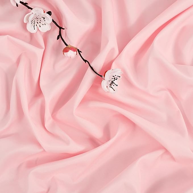 Fani 12 Pack 120 Inch Round Pink Polyester Tablecloths - Image 8