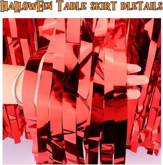 28x106 Inch Red Sequin Tablecloth - Image 6