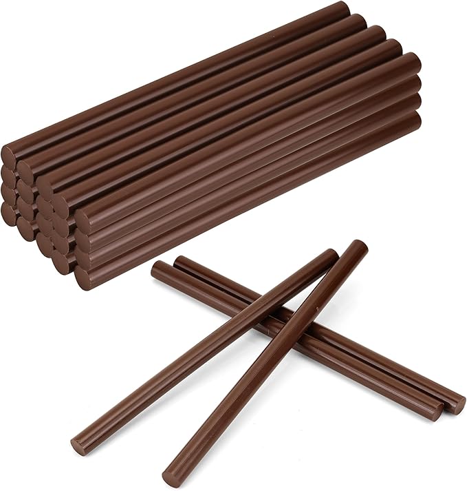 MATUFF Brown hot Glue Sticks Full Size 0.43” Dia x 8” Long, All-Purpose Colored by MATUFF