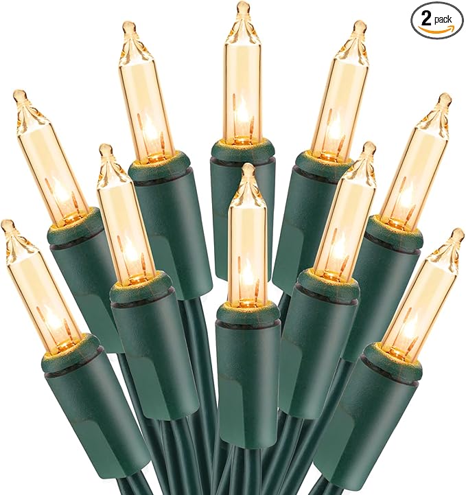 PhilzOps Clear Christmas Lights, 69.6ft 300Ct Warm White Incandescent Christmas by PhilzOps