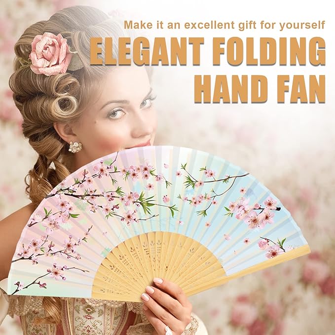 WEARXI Handheld Fan, Chinese Folding Fan - Image 3