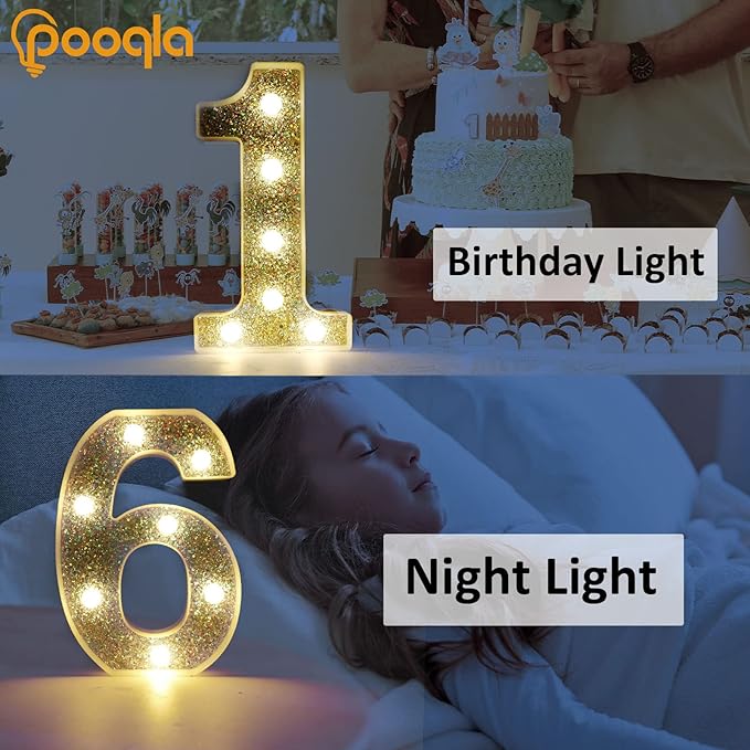Pooqla Marquee Light up Numbers, Lighted Numbers - Image 4