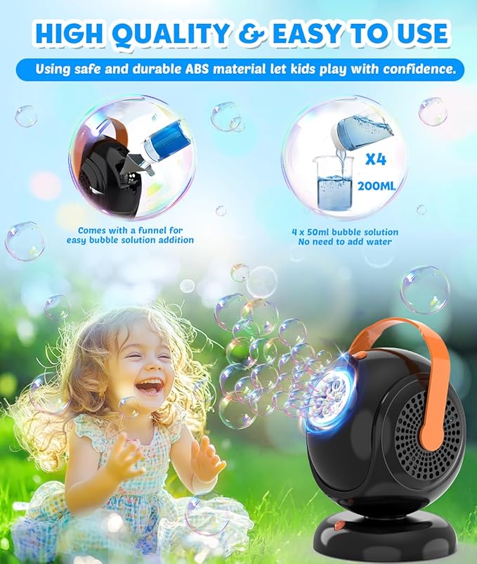Joyfuture Automatic Bubble Machine, Toddlers - Image 5