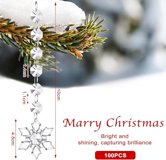 Nuenen 100 Pcs Acrylic Hanging Crystals - Image 2