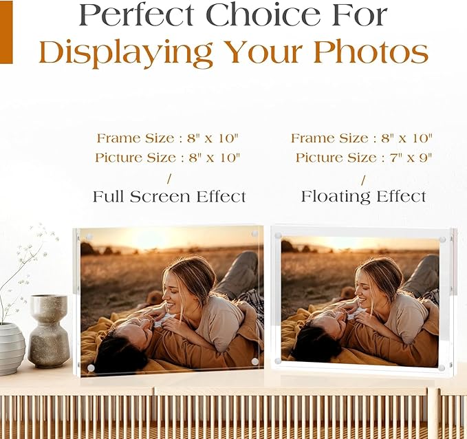 TWING 15 Pack 8x10 Acrylic Picture Frame Bulk, 10+10MM 8 By 10 Acrylic Photo - Image 3