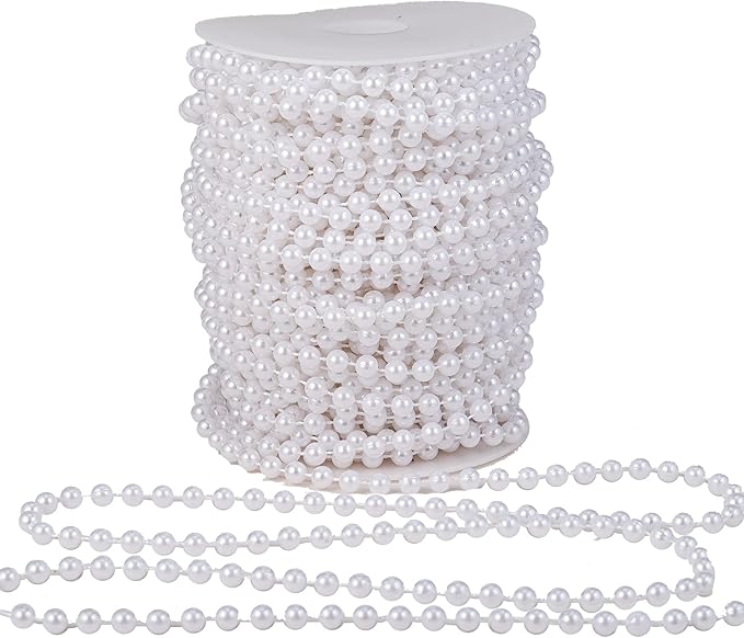 6mm Crafts Faux Pearl Beads Garland Pearl Bead Roll Strand of Pearls to - Image 2