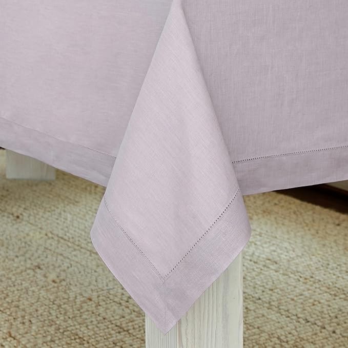 Solino Home Lilac Linen Tablecloth 60 x 90 Inch - Image 3